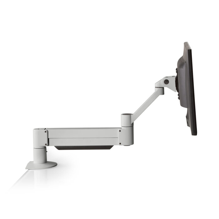 7045-FM-104 - Monitor Arm Extended, Silver Finish