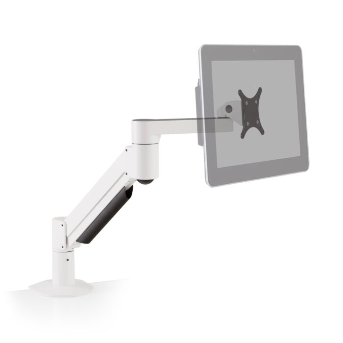 7500-FM-248 - Monitor Arm with POS Display, White Finish